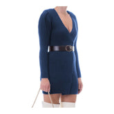 Elisabetta Franchi Blue Wool Women Dress -   -  Elisabetta Franchi.